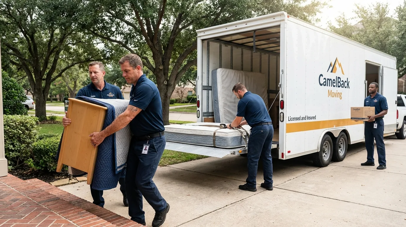 Crew loading residential truck for cross-state move from Granite Falls, WA