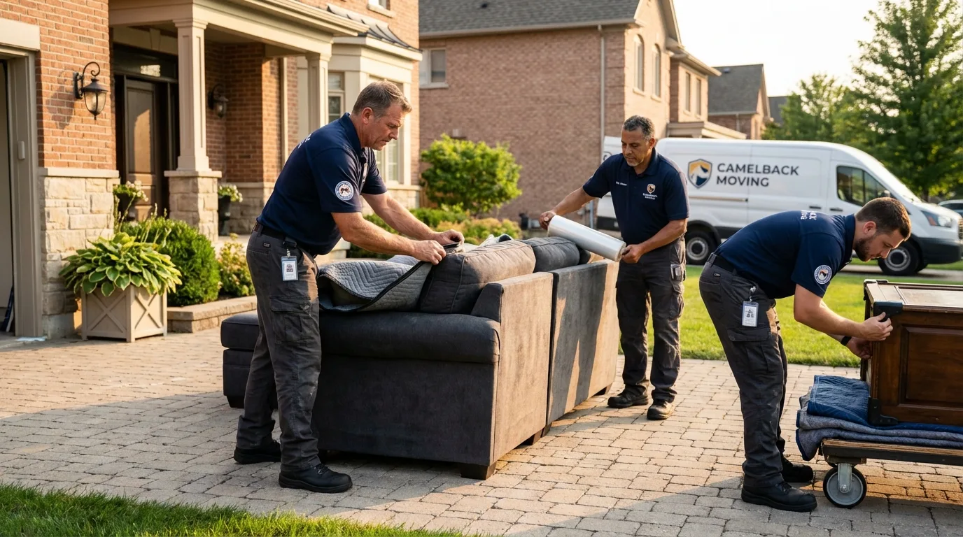 Large estate moving crew wrapping furniture in Granite Falls, WA