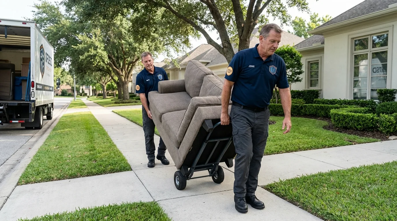Local residential moving crew loading furniture in Granite Falls, WA